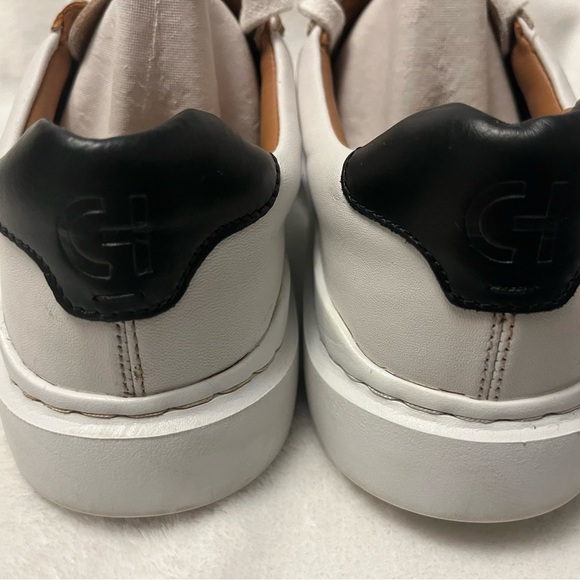 Cole Haan White and Leopard Print Grandpro Rally Sneakers Size 7B W17740 - Picture 11 of 11